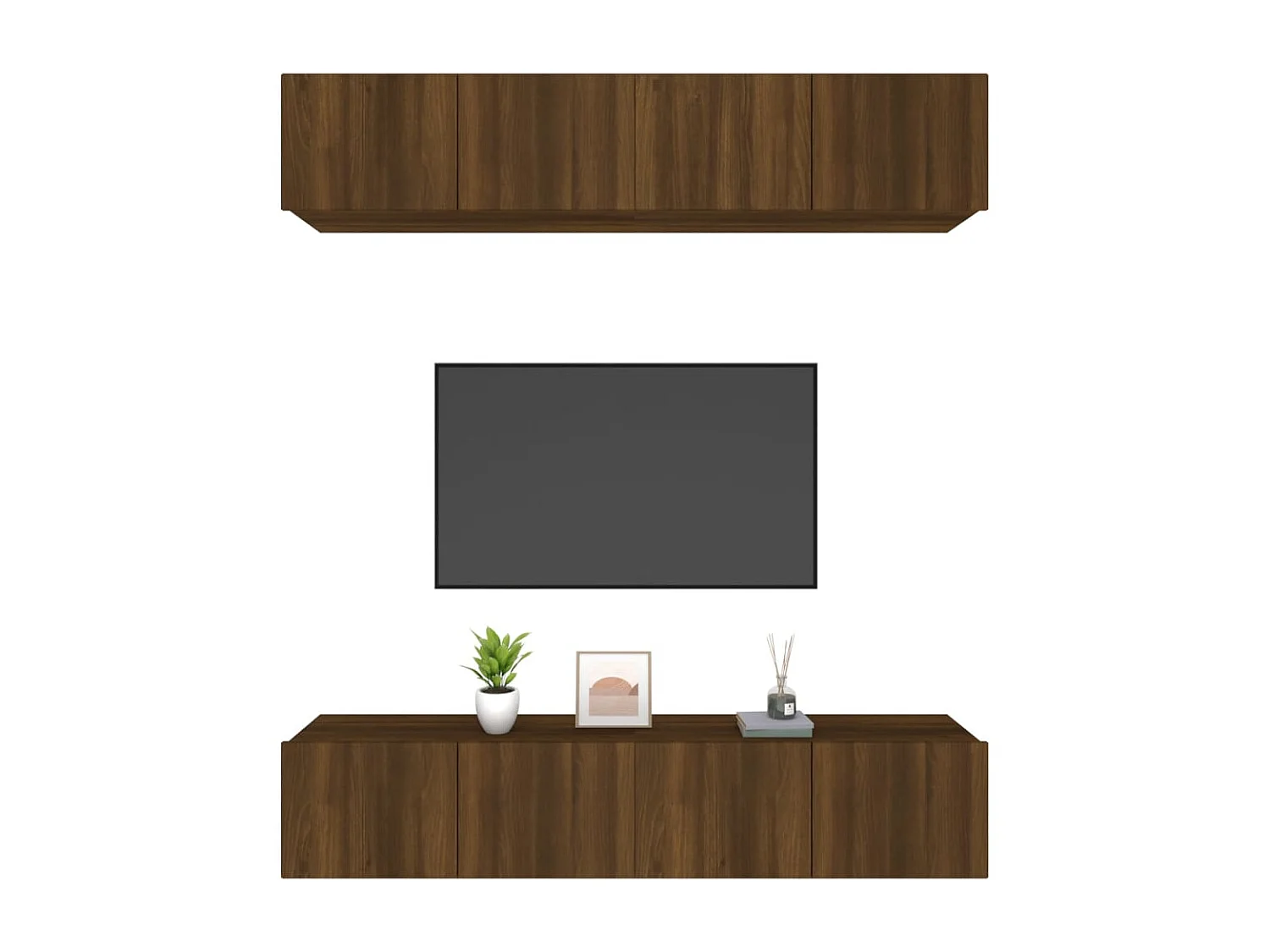 Meubles TV 4 pcs Chêne marron 80x30x30 cm Bois d'ingénierie