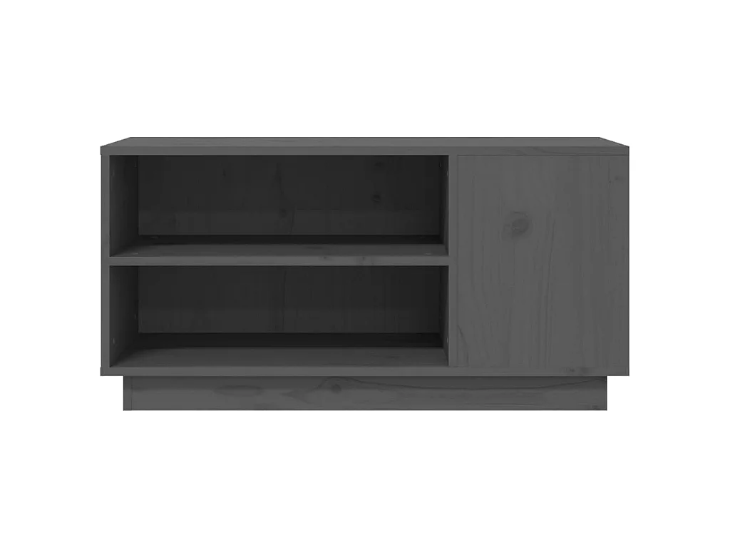 Mueble TV gris 80x35x40,5 cm Madera maciza de pino