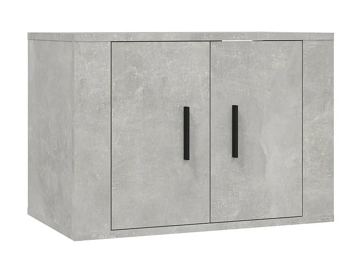 Ensemble de meubles TV 3 pcs Gris béton Bois d'ingénierie