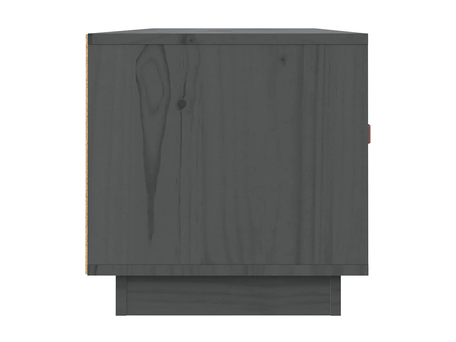 Meuble TV Gris 80x34x35 cm Bois de pin massif