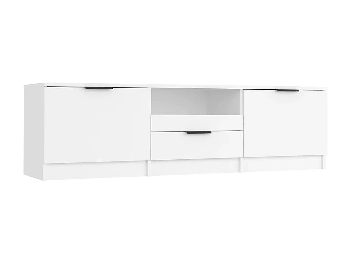 Meuble TV Blanc 140x35x40 cm Bois d'ingénierie