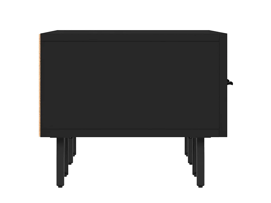 Meuble TV noir 150x36x30 cm bois d'ingénierie