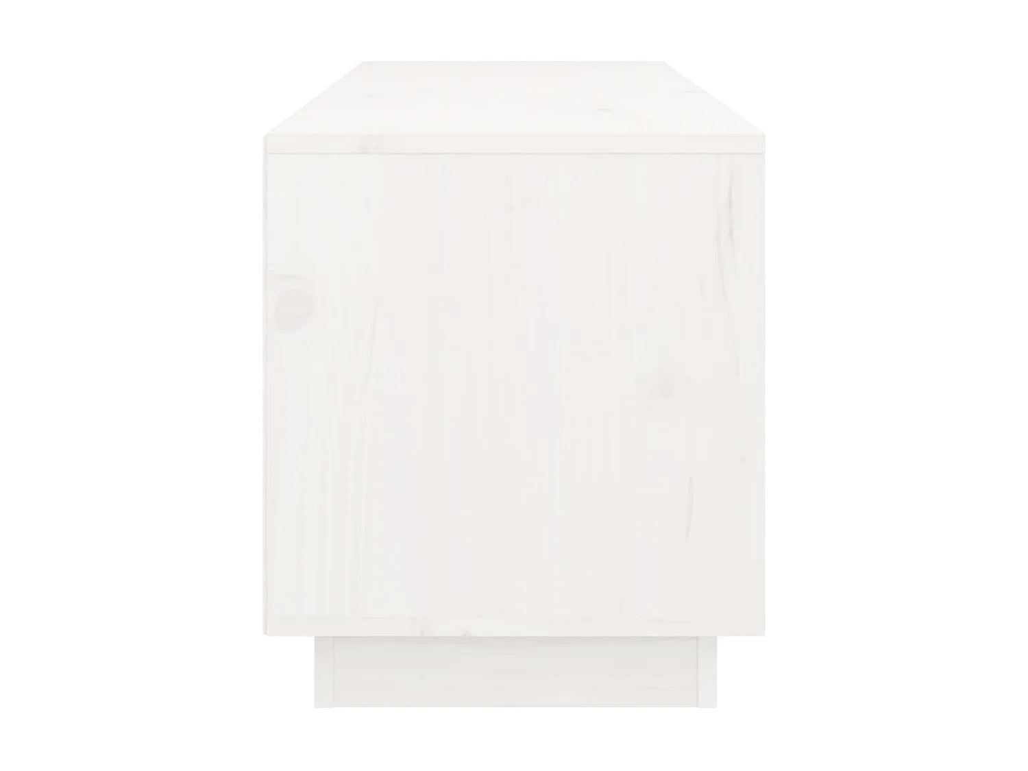 Meuble TV Blanc 105x34x40 cm Bois de pin massif