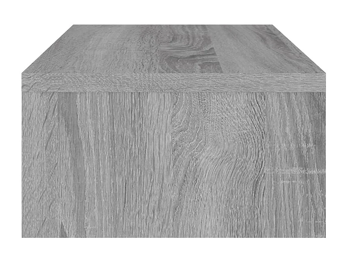 Sonoma grijze monitorstandaard 42x24x13 cm Bewerkt hout