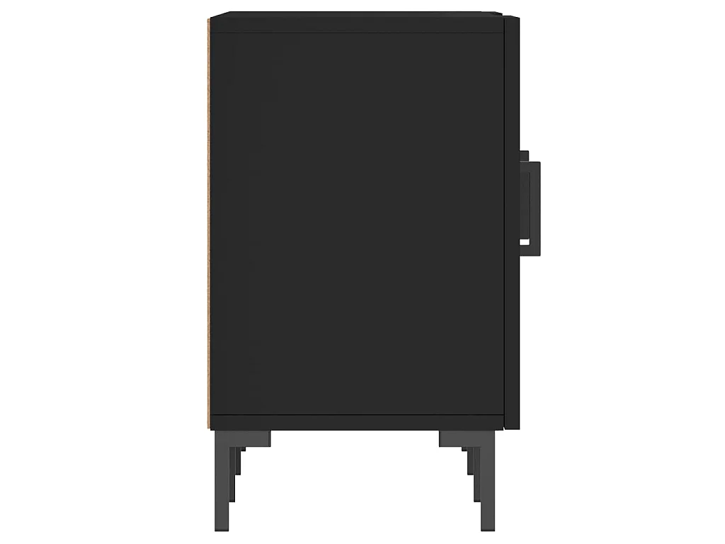 Meuble TV noir 150x30x50 cm bois d'ingénierie