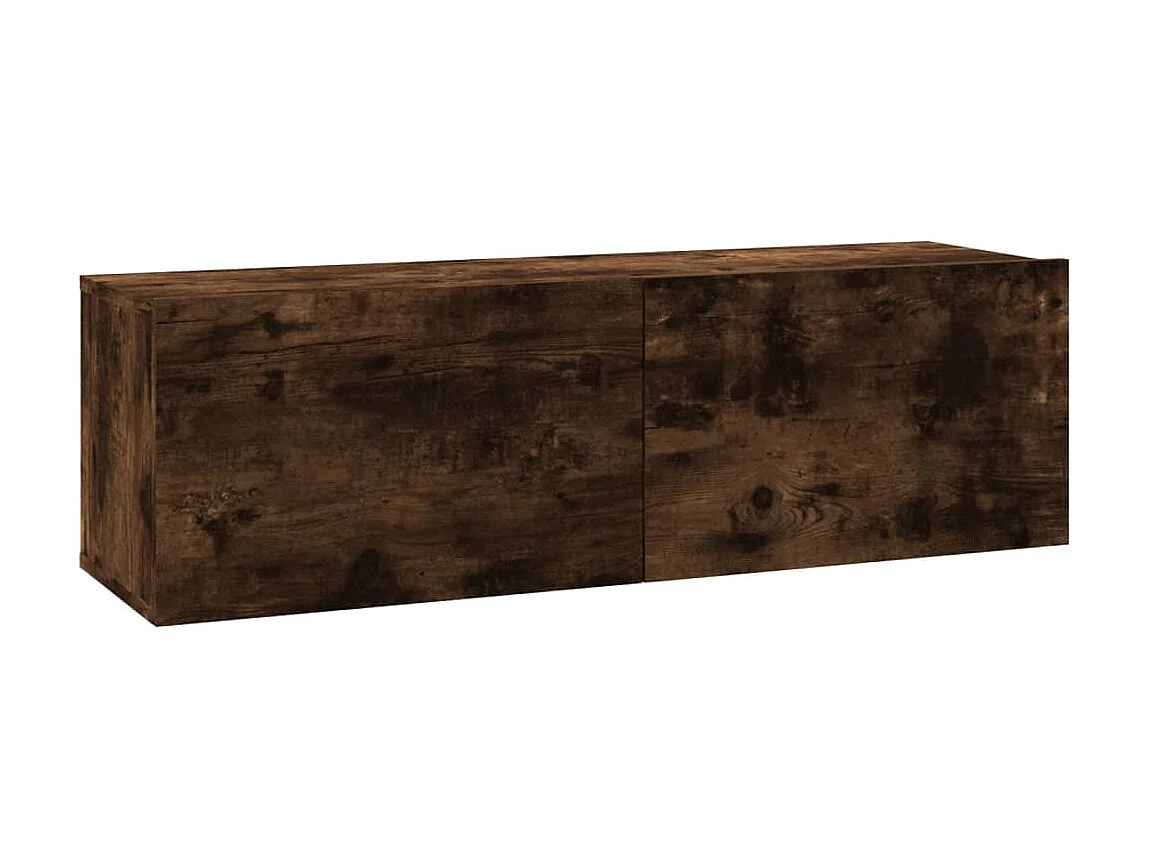 TV-wandkast Gerookt eiken 100x30x30 cm Bewerkt hout