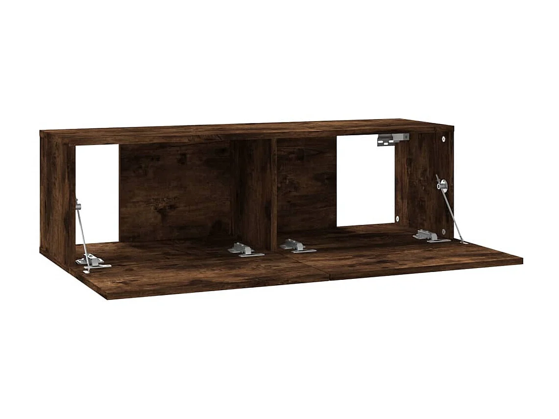 TV-wandkast Gerookt eiken 100x30x30 cm Bewerkt hout