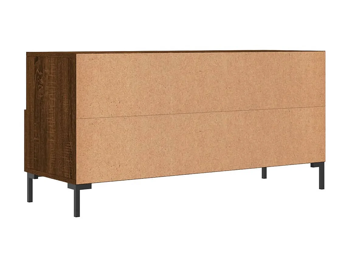 Mobile TV in rovere marrone 102x36x50 cm in derivati del legno