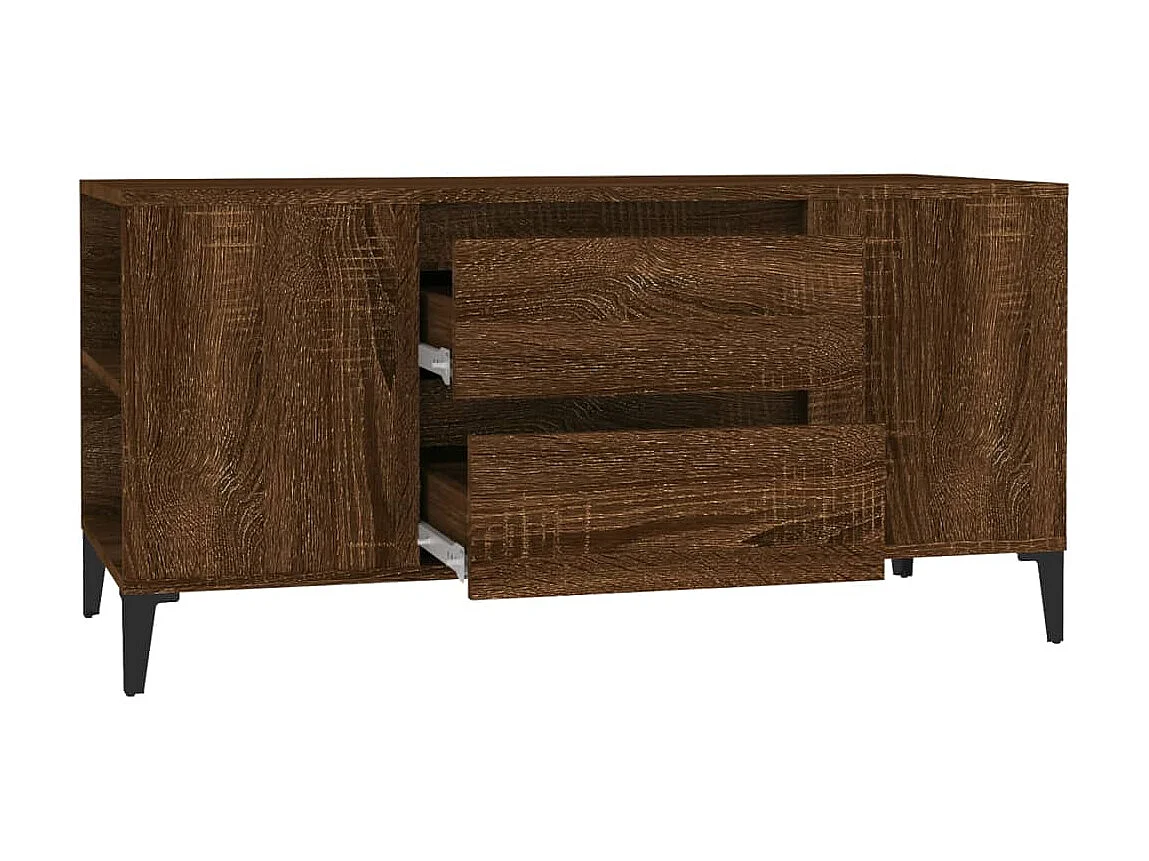 Meuble TV Chêne marron 102x44,5x50 cm Bois d'ingénierie