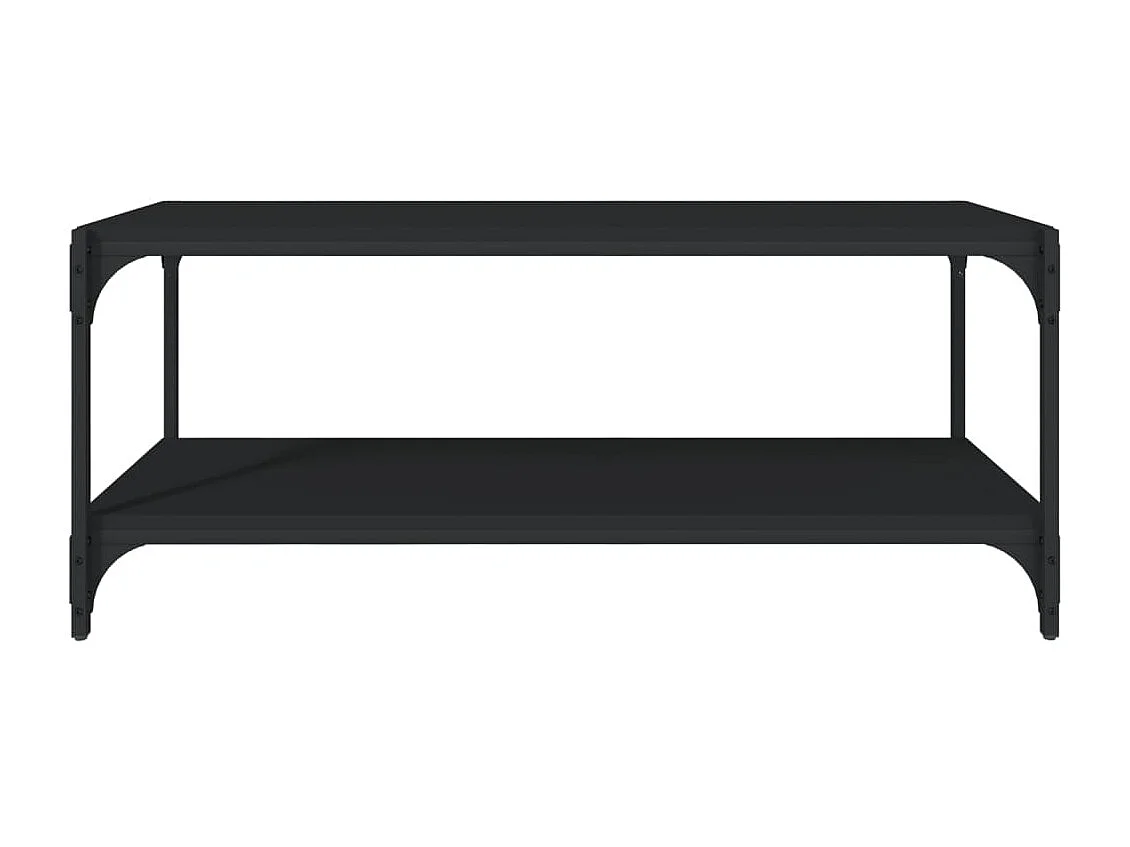 Zwart tv-meubel 100x33x41 cm Bewerkt hout en staal