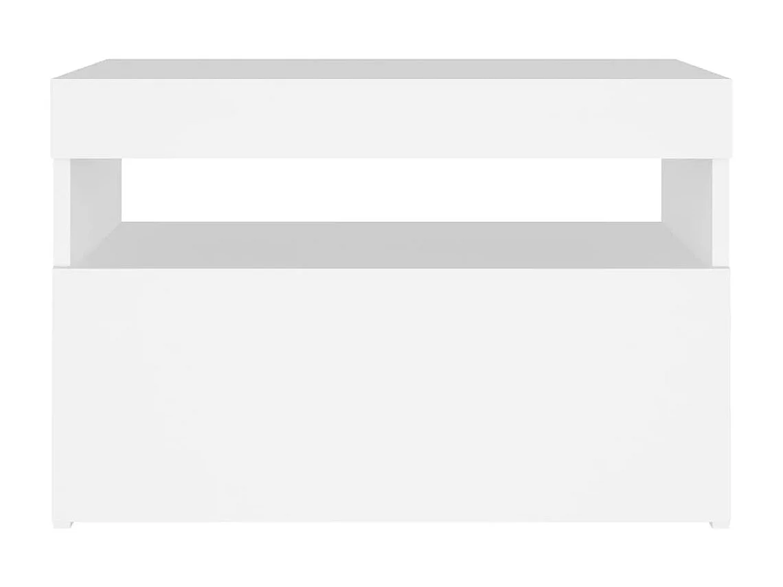 Mobile TV con luci LED bianche 60x35x40 cm