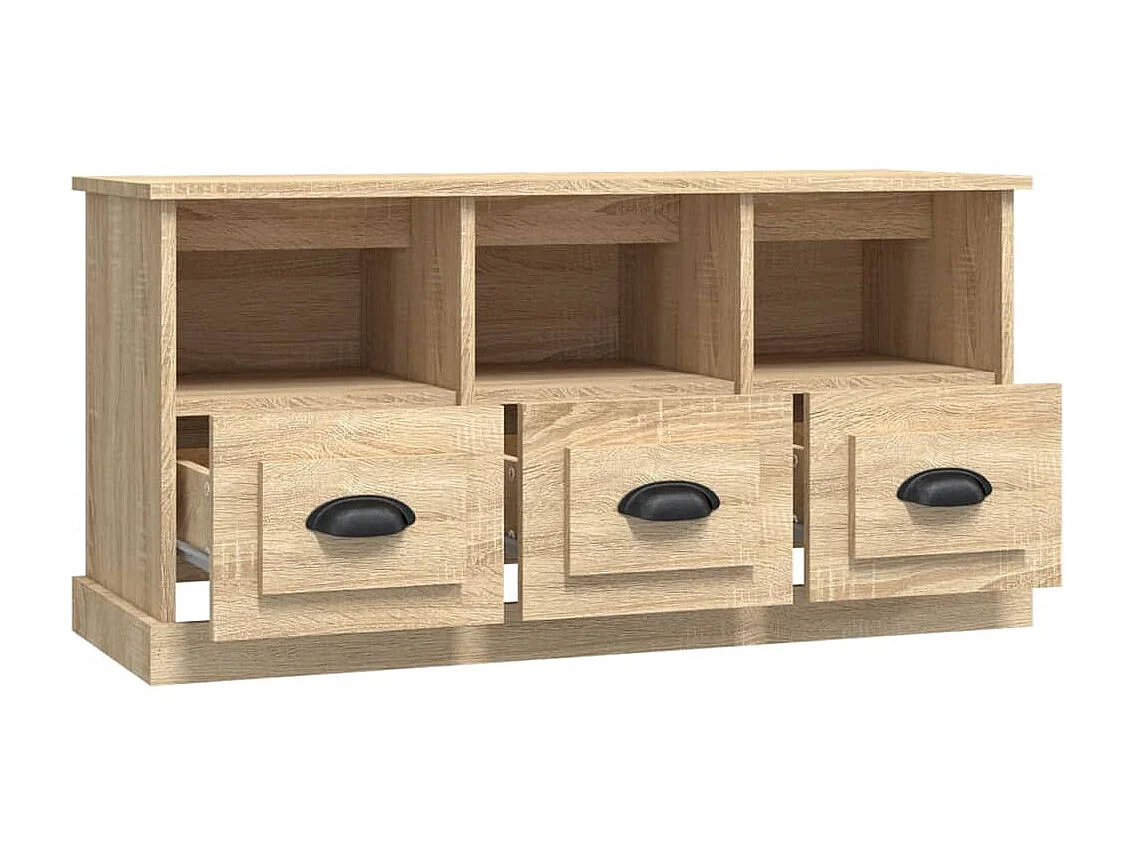 Meuble TV chêne sonoma 100x35x50 cm bois d'ingénierie