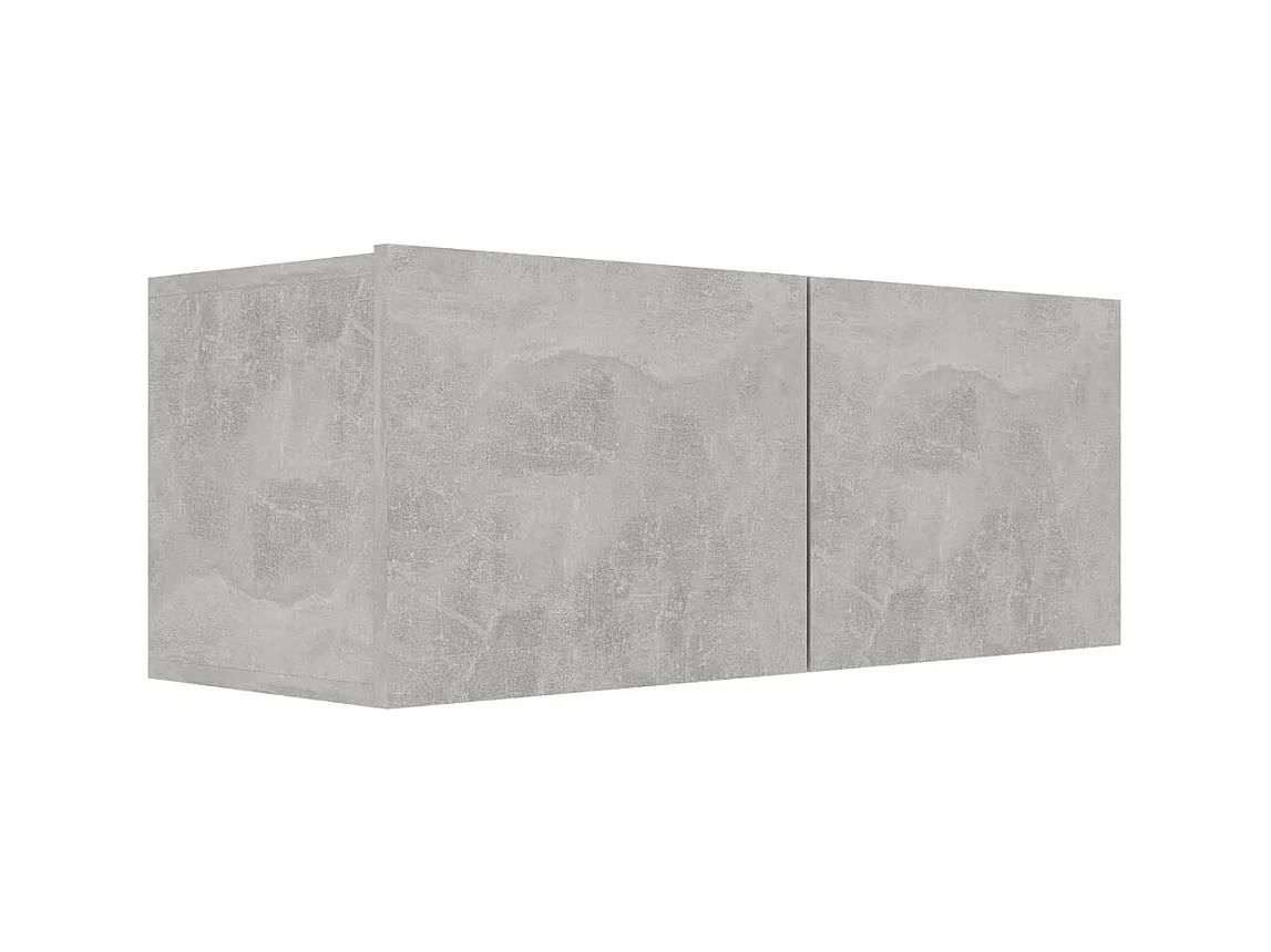 Ensemble de meubles TV 6 pcs Gris béton Bois d'ingénierie