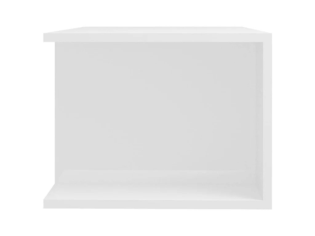 Meuble TV avec lumières LED blanc brillant 90x39x30 cm