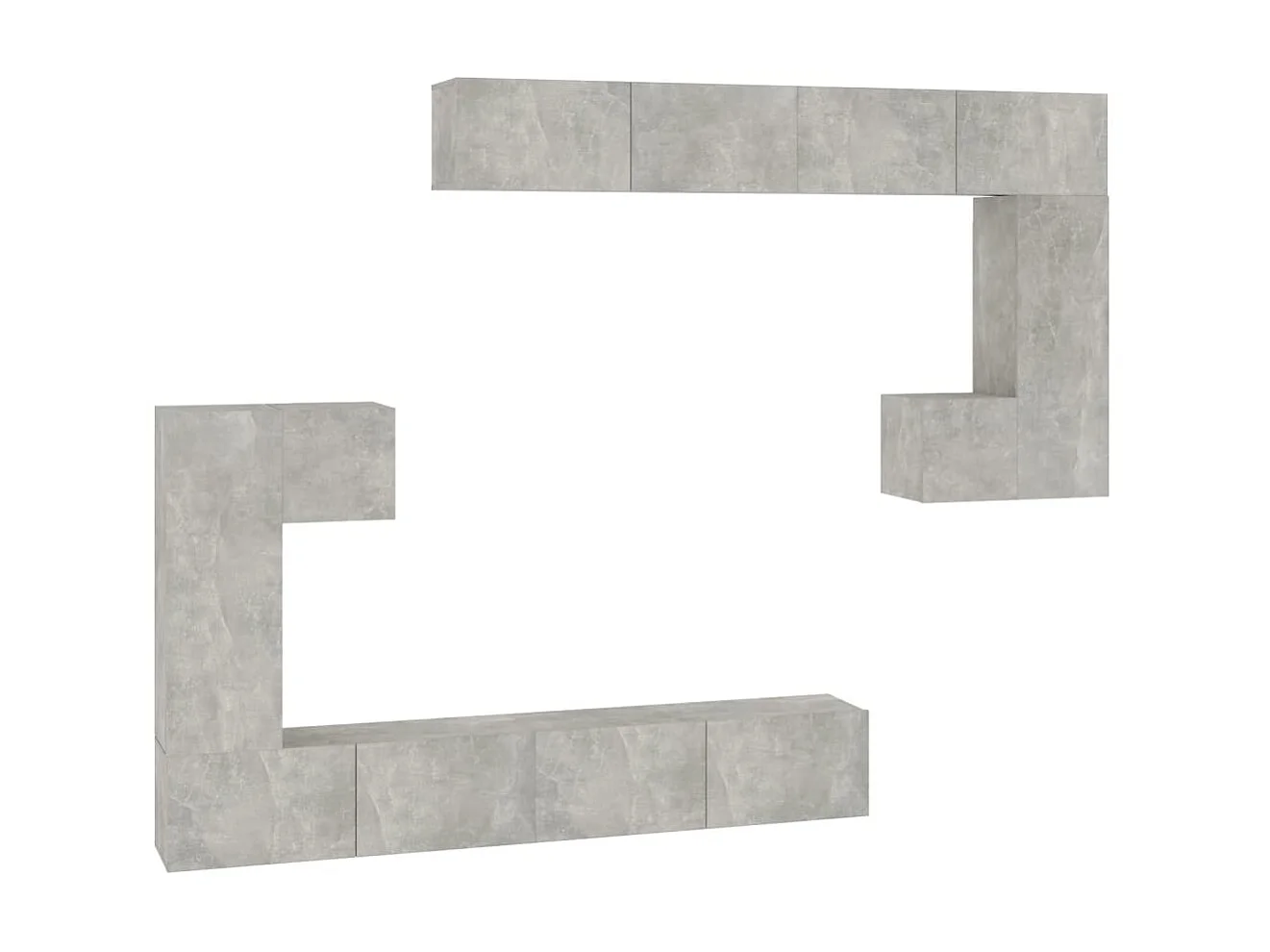 Mueble TV de pared Gris hormigón Madera contrachapada