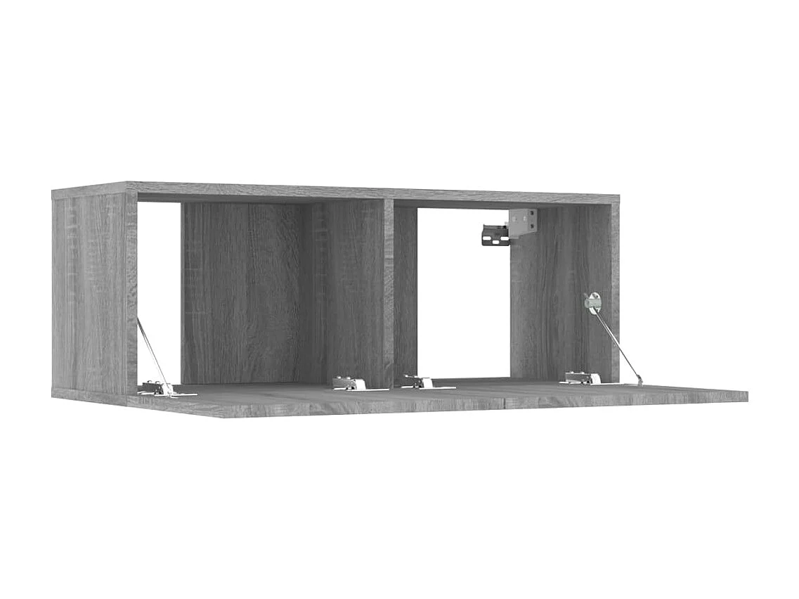 Mueble TV 2 piezas Sonoma gris 80x30x30 cm madera contrachapada