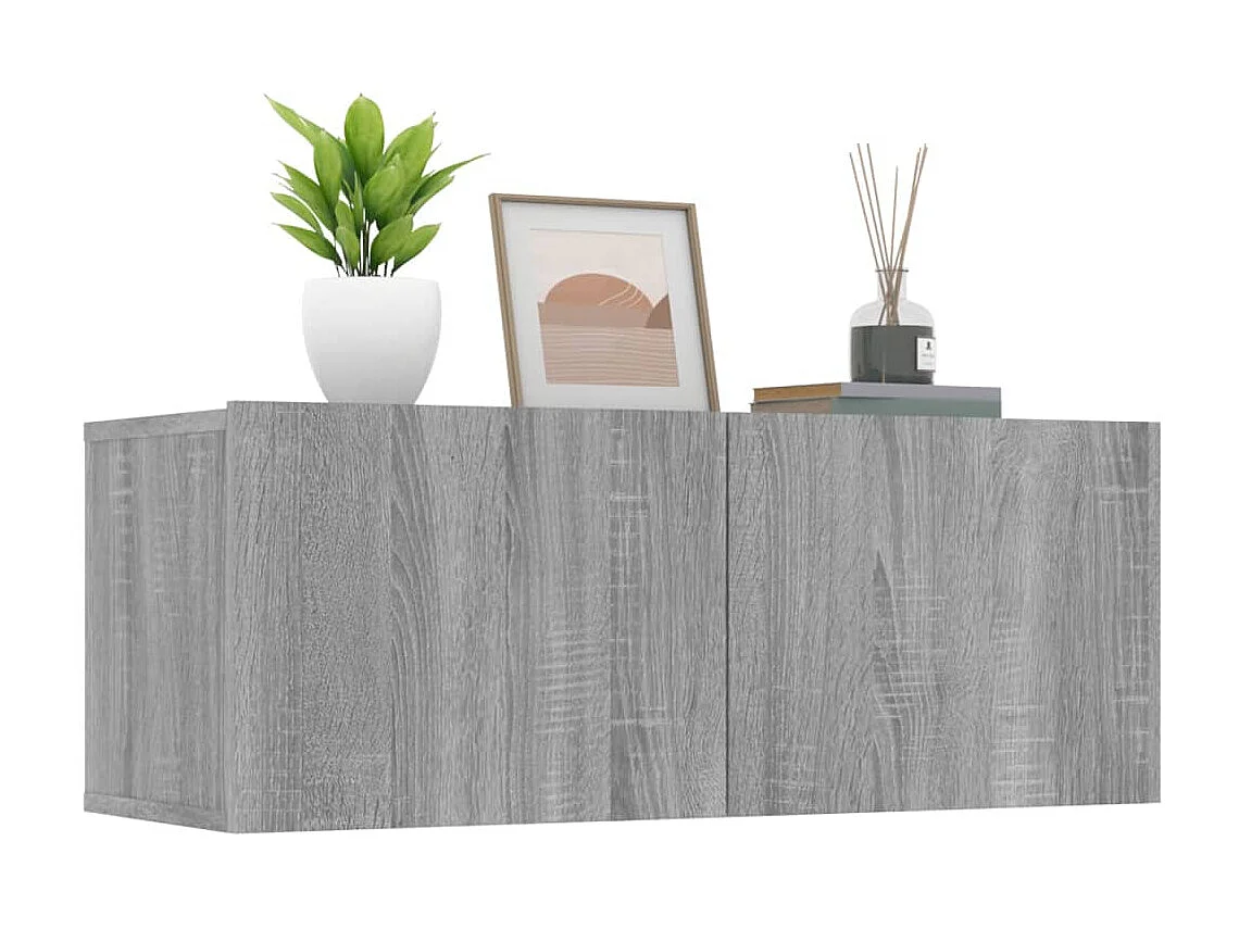 Meubles TV 2 pcs Sonoma gris 80x30x30 cm Bois d'ingénierie