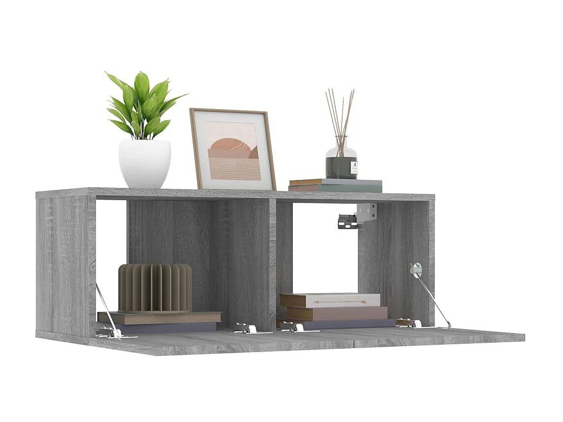 Meubles TV 2 pcs Sonoma gris 80x30x30 cm Bois d'ingénierie