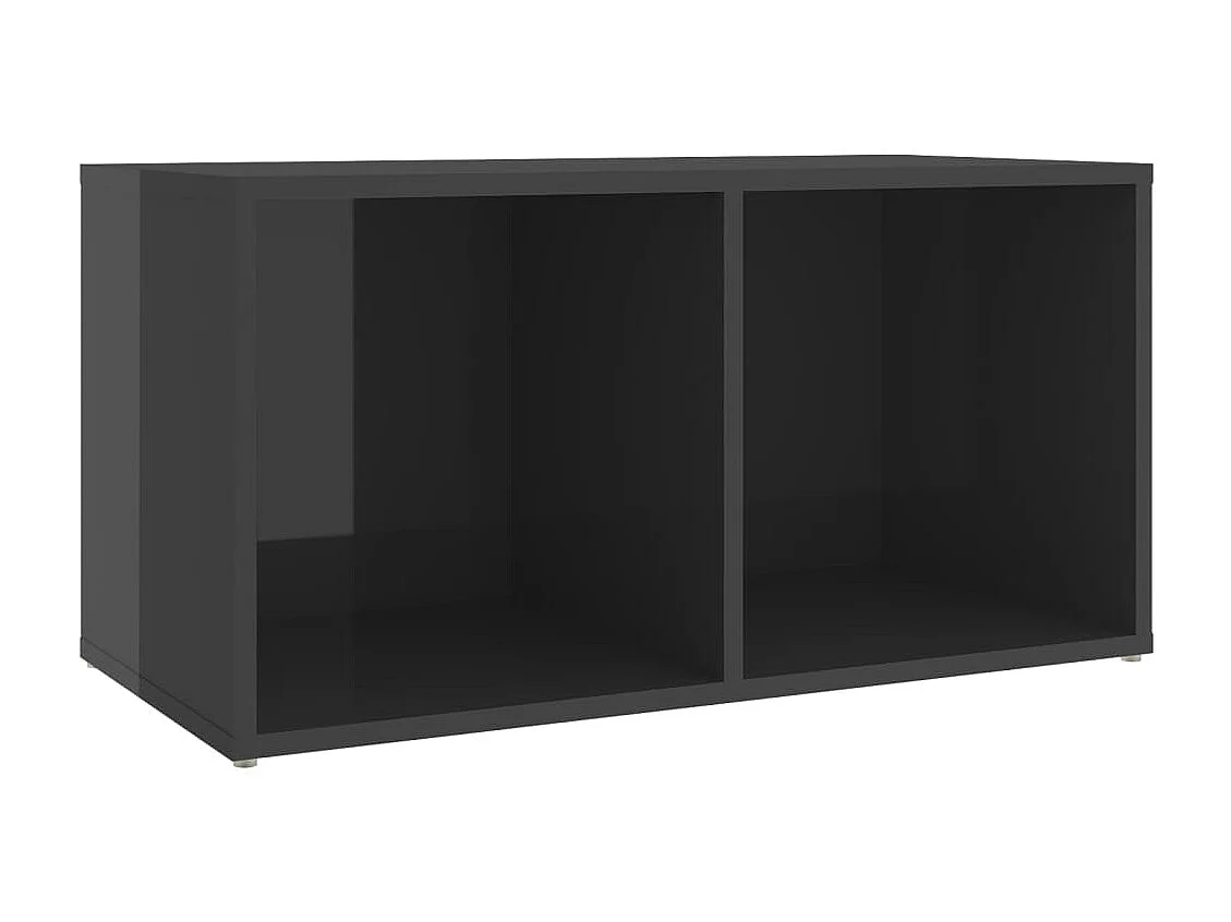 Mueble TV 2 uds Aglomerado gris brillo 72x35x36,5 cm