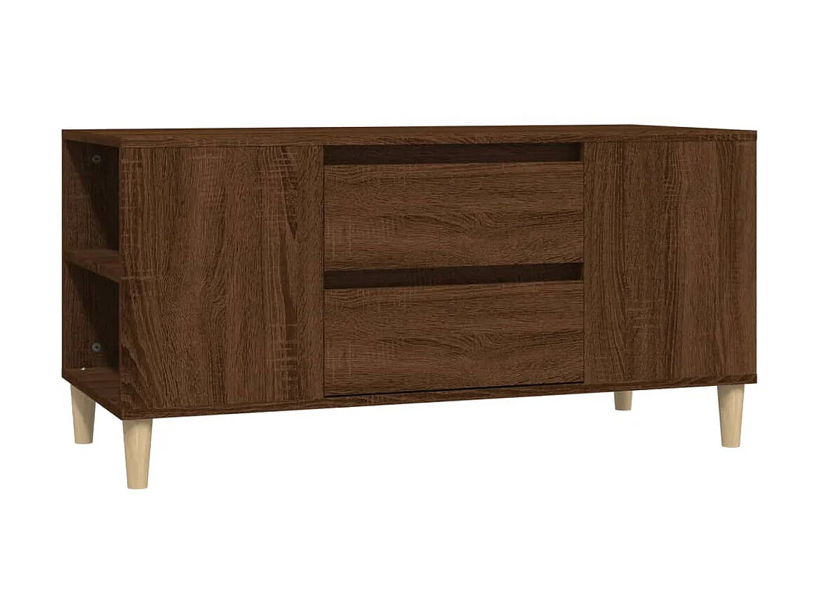 Meuble TV Chêne marron 102x44,5x50 cm Bois d'ingénierie