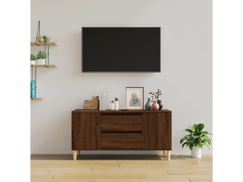 Mobile TV Rovere marrone 102x44,5x50 cm MDF