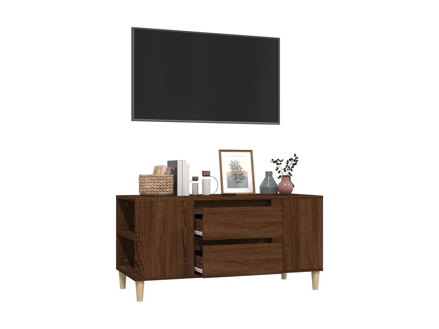 Mobile TV Rovere marrone 102x44,5x50 cm MDF