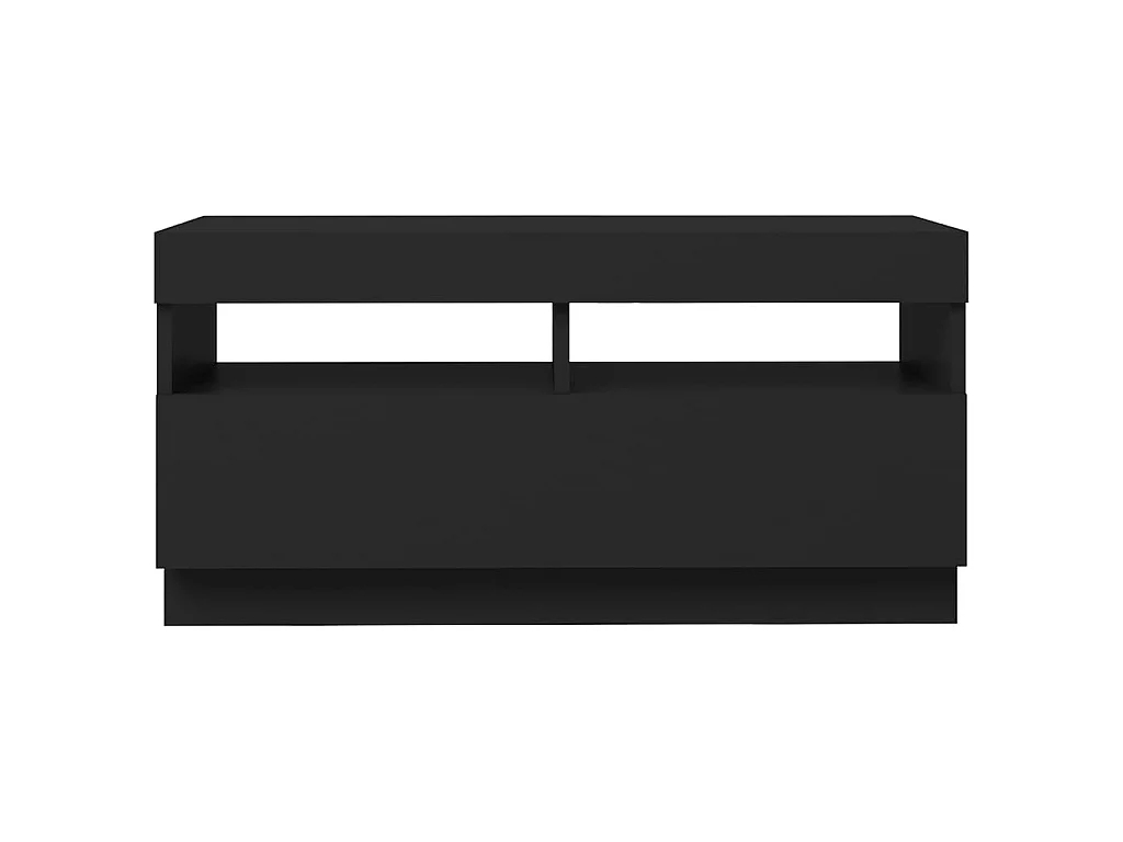 TV-meubel met LED-verlichting zwart 80x35x40 cm
