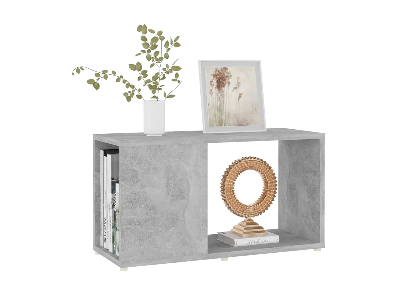 Meuble TV Gris béton 60x24x32 cm Aggloméré