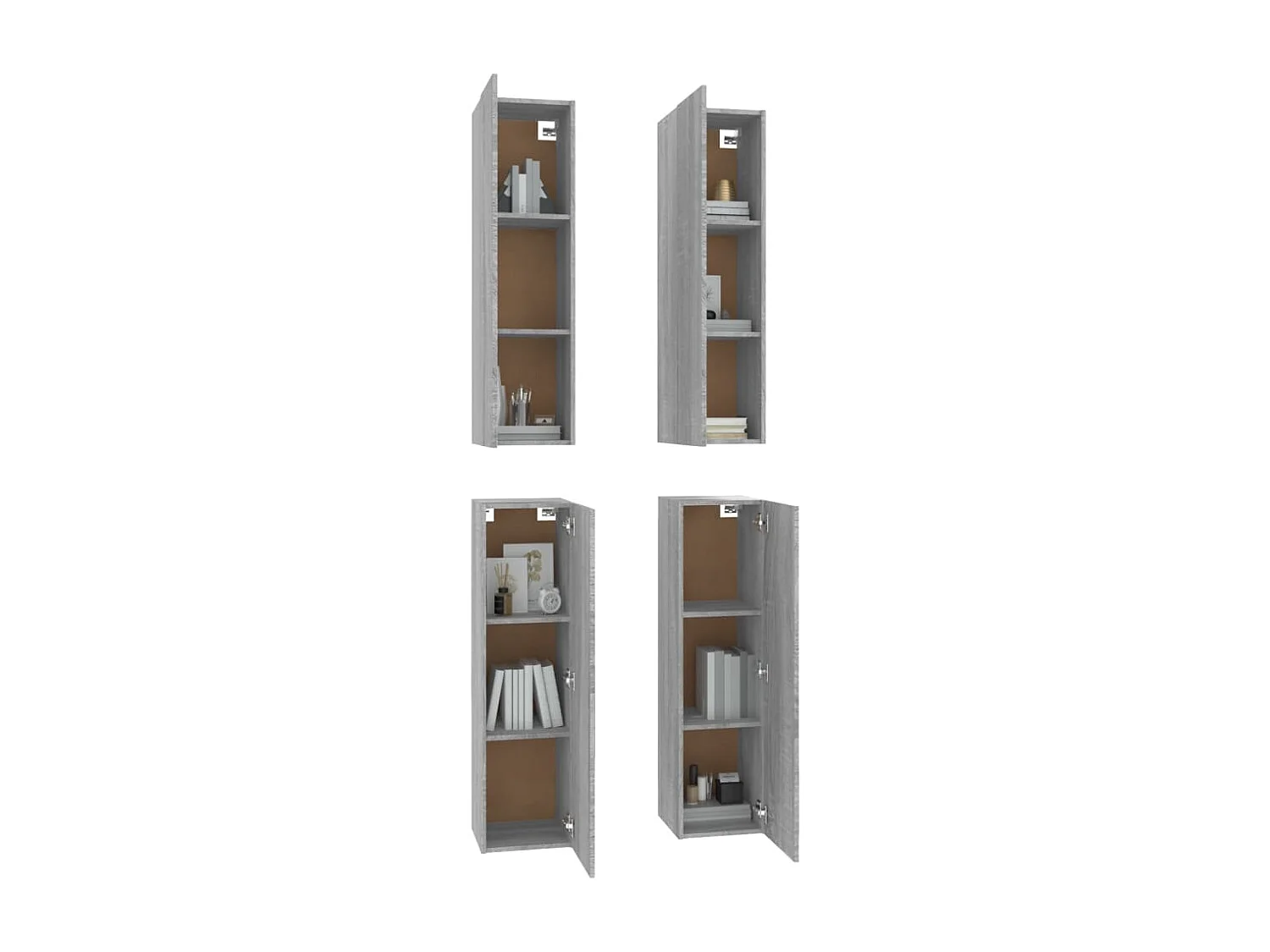 Meubles TV 4 pcs Sonoma gris 30,5x30x110 cm Bois d'ingénierie