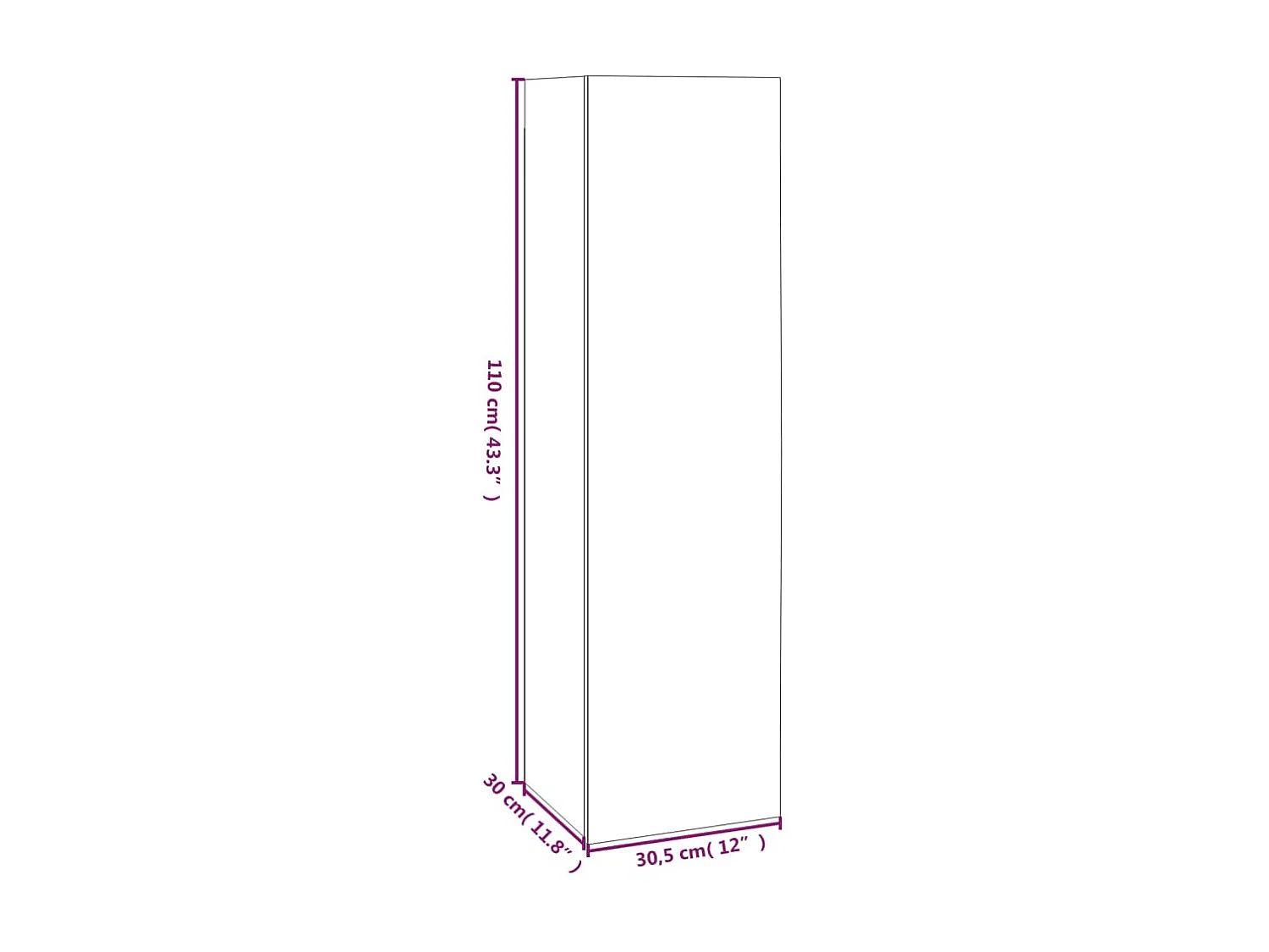 Meubles TV 4 pcs Sonoma gris 30,5x30x110 cm Bois d'ingénierie