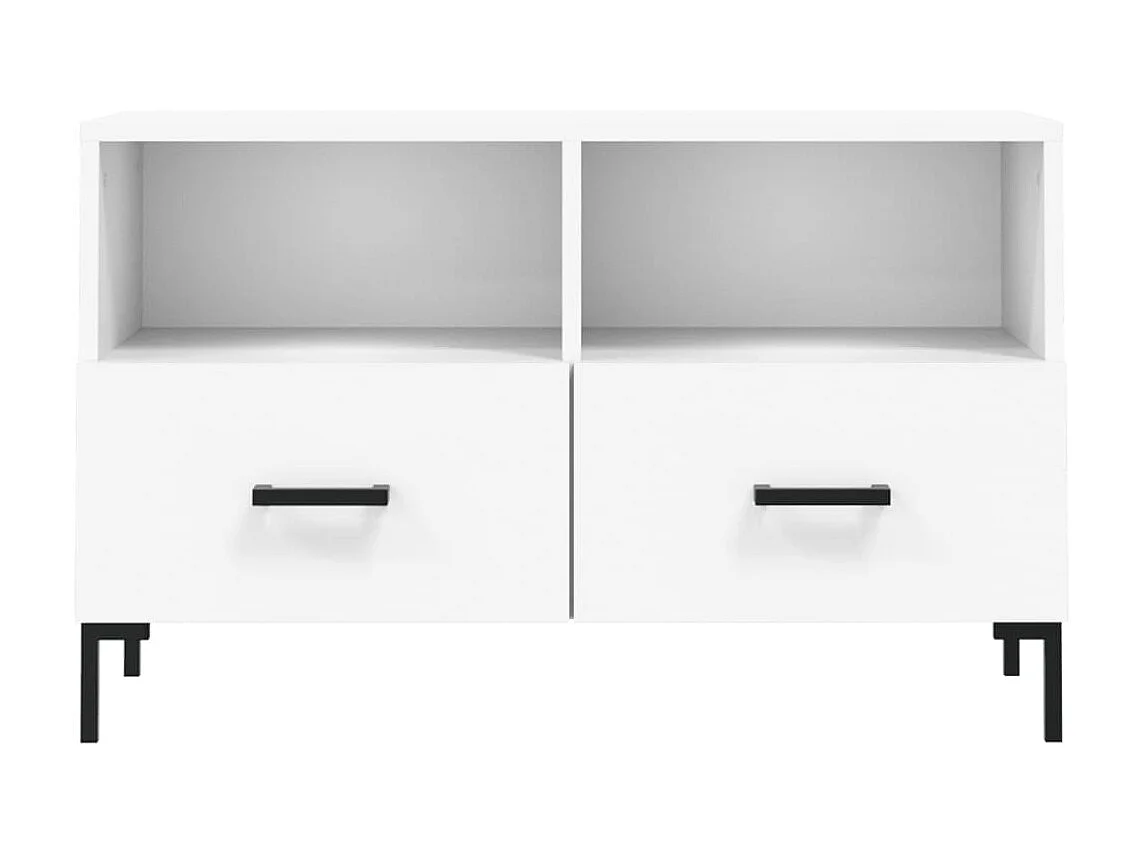 Mueble TV blanco 80x36x50 cm Madera contrachapada