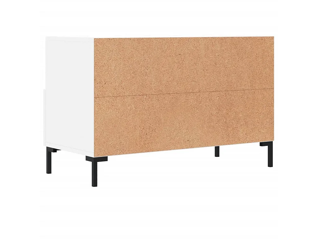 Mueble TV blanco 80x36x50 cm Madera contrachapada