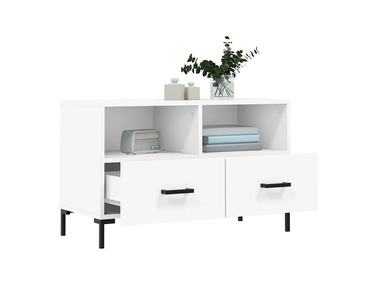 Mobile TV bianco 80x36x50 cm MDF