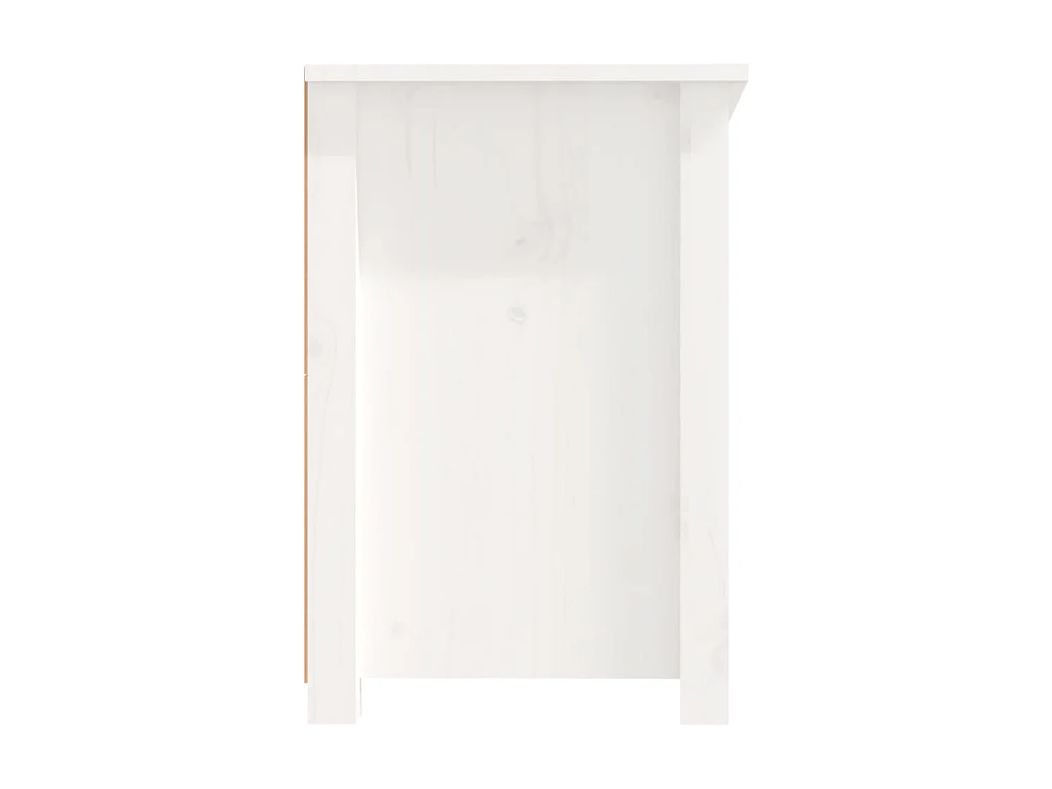 Meuble TV Blanc 114x35x52 cm Bois de pin massif