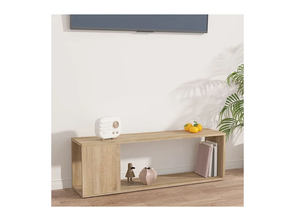 Meuble TV Chêne sonoma 100x24x32 cm Aggloméré
