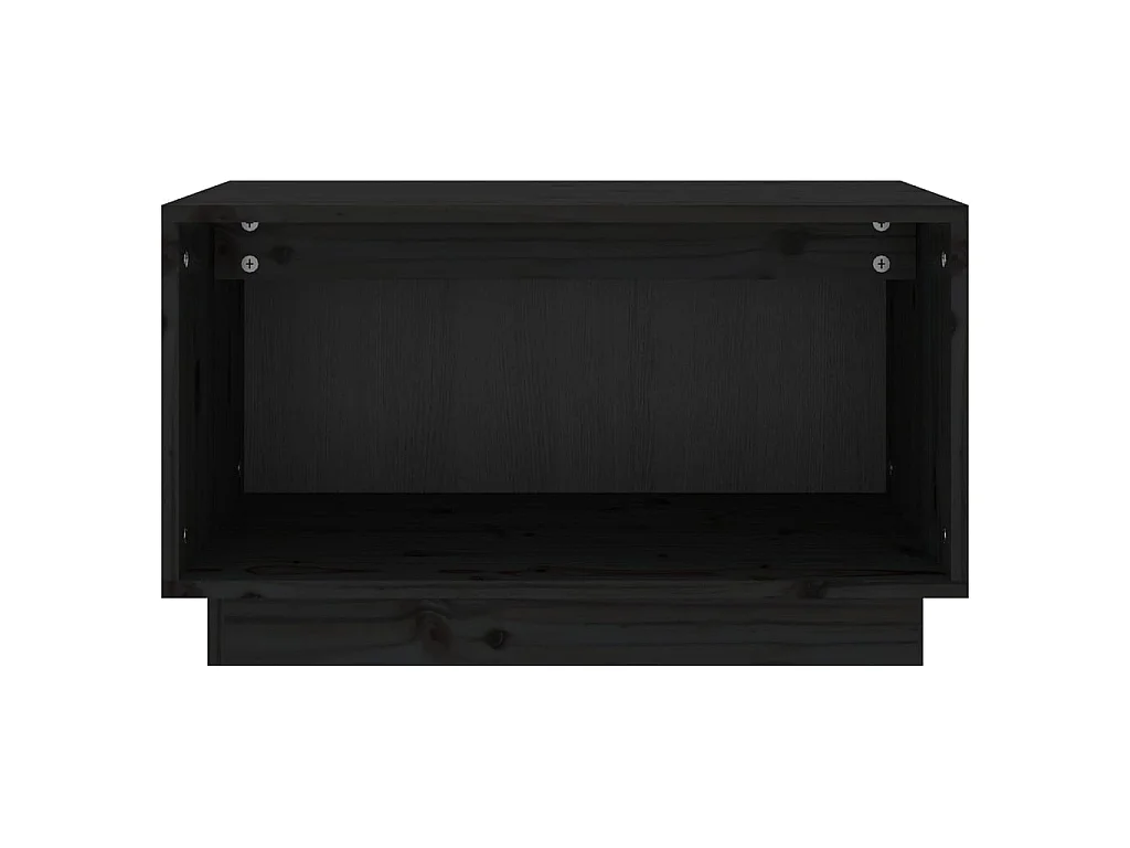 Zwart TV-meubel 60x35x35 cm Massief grenenhout