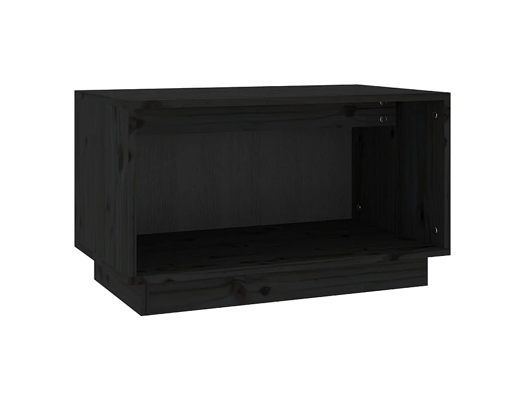 Meuble TV Noir 60x35x35 cm Bois de pin massif