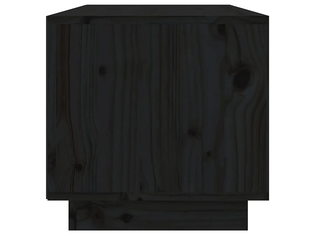 Meuble TV Noir 60x35x35 cm Bois de pin massif