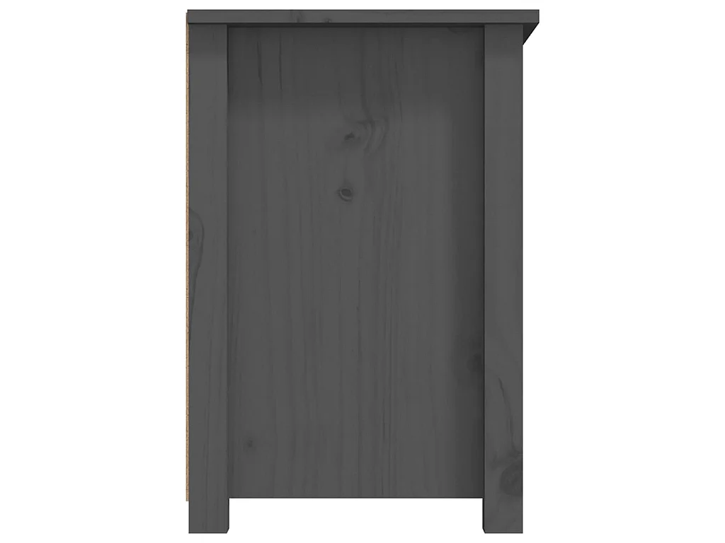 Meuble TV Gris 79x35x52 cm Bois de pin massif
