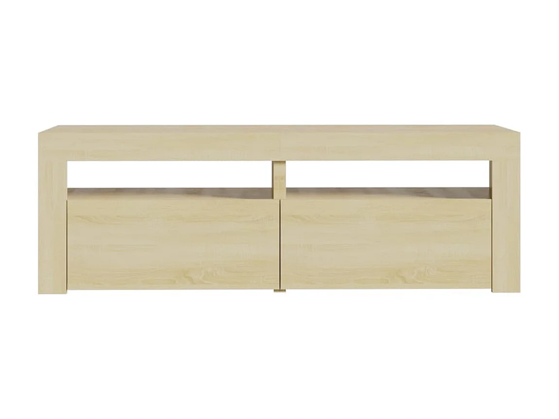 Meuble TV avec lumières LED chêne sonoma 120x35x40 cm