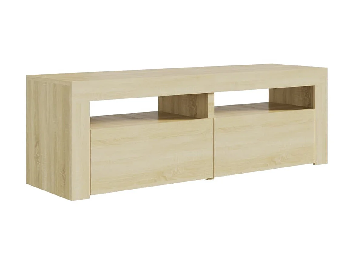 Meuble TV avec lumières LED chêne sonoma 120x35x40 cm