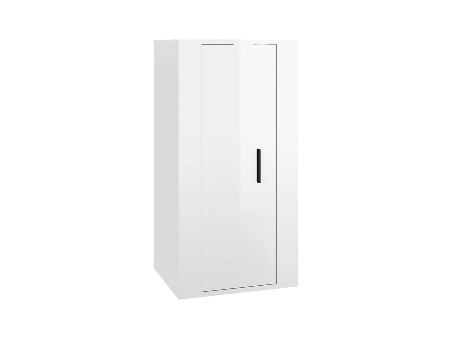 2-delige TV-standaardset Glanzend wit parket