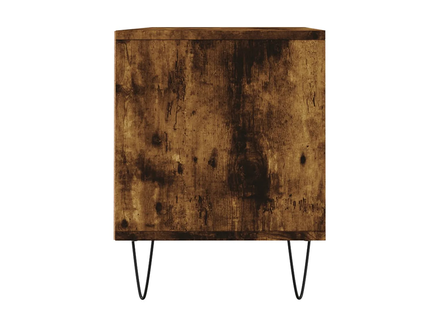 Meuble TV chêne fumé 100x34,5x44,5 cm bois d'ingénierie