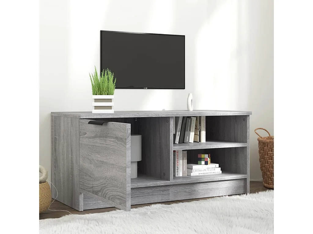 Meuble TV Sonoma gris 80x35x36,5 cm Bois d'ingénierie