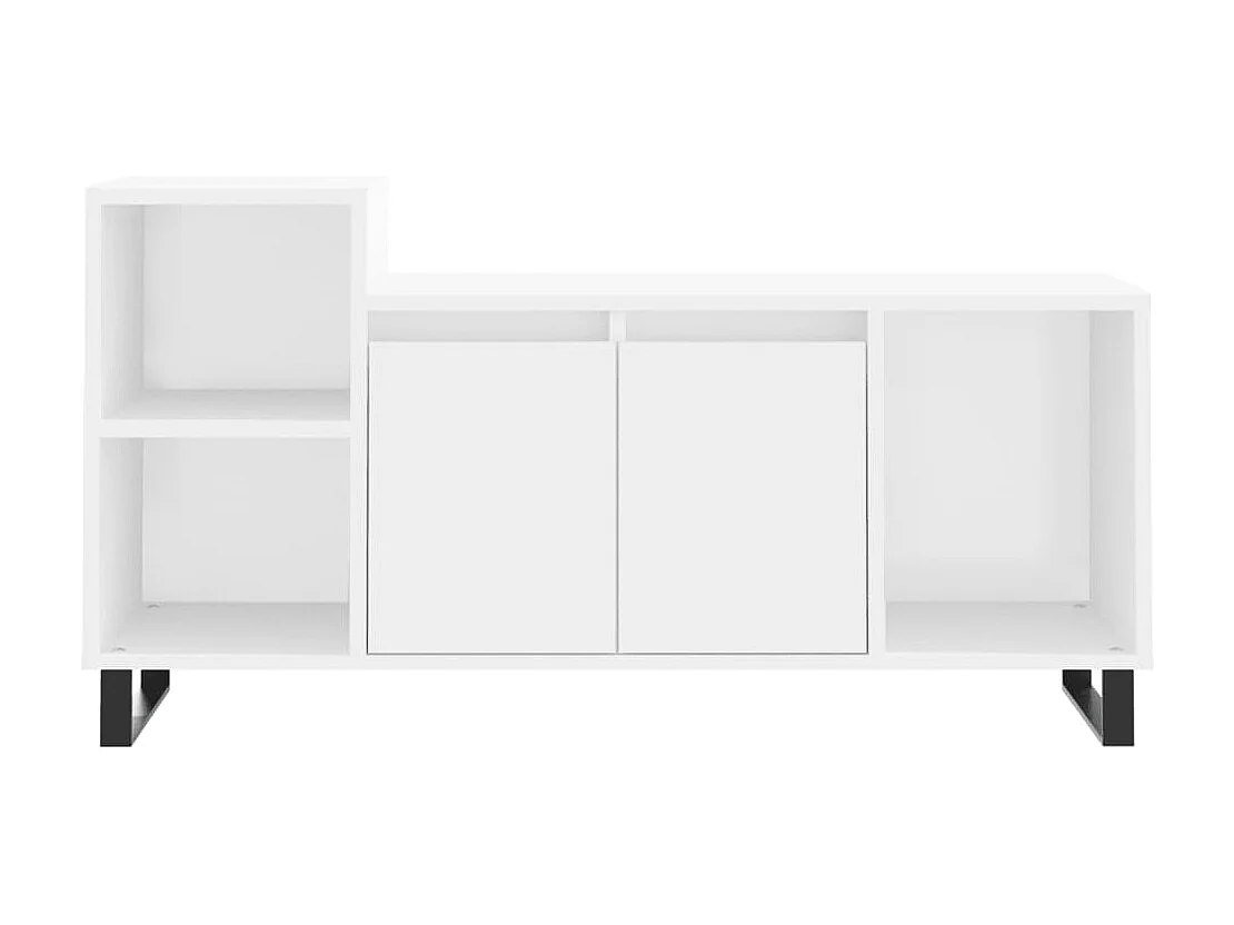 Mueble TV blanco 100x35x55 cm Madera contrachapada