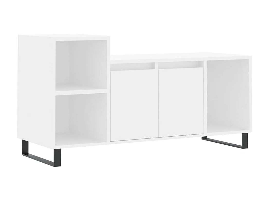 Meuble TV Blanc 100x35x55 cm Bois d'ingénierie