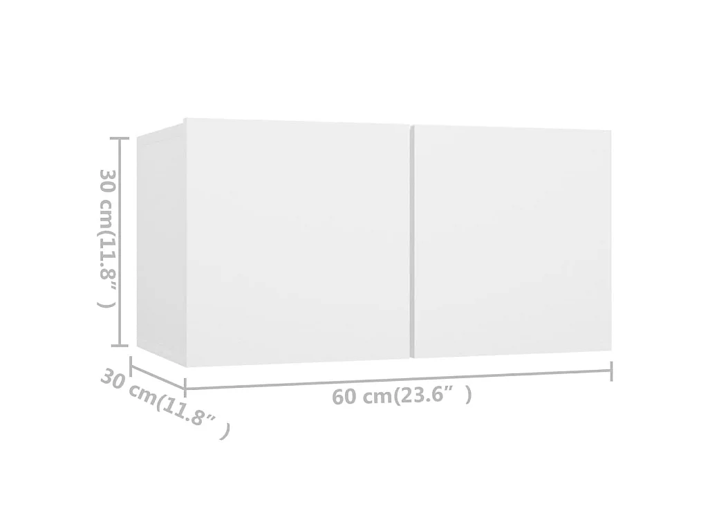 Ensemble de meubles TV 10 pcs Blanc Aggloméré