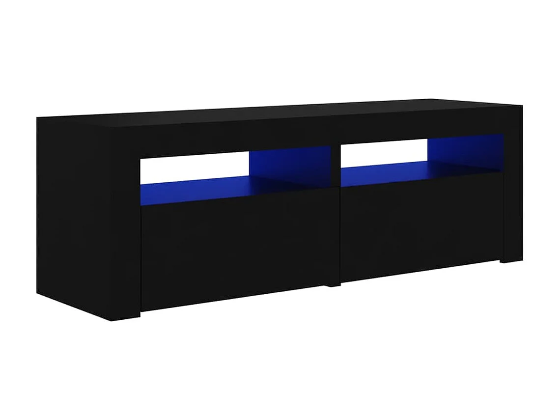 TV-meubel met LED-verlichting zwart 120x35x40 cm