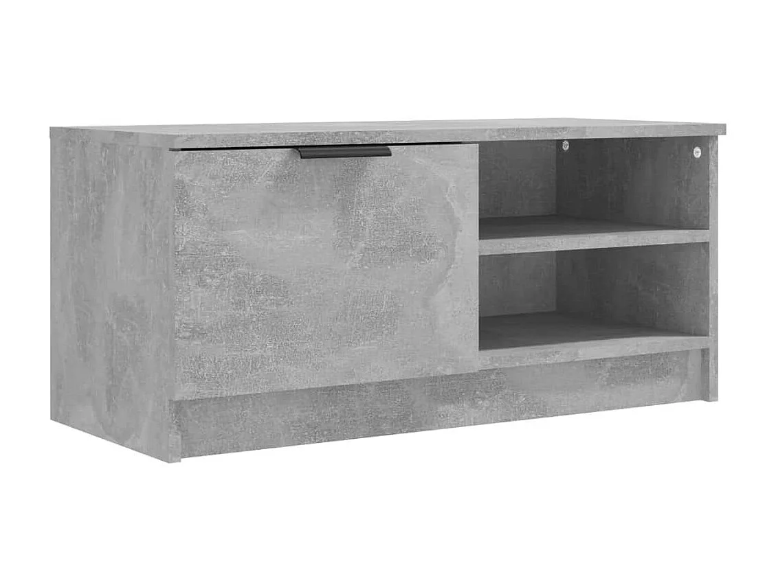 Mueble TV Gris hormigón 80x35x36,5 cm Madera contrachapada
