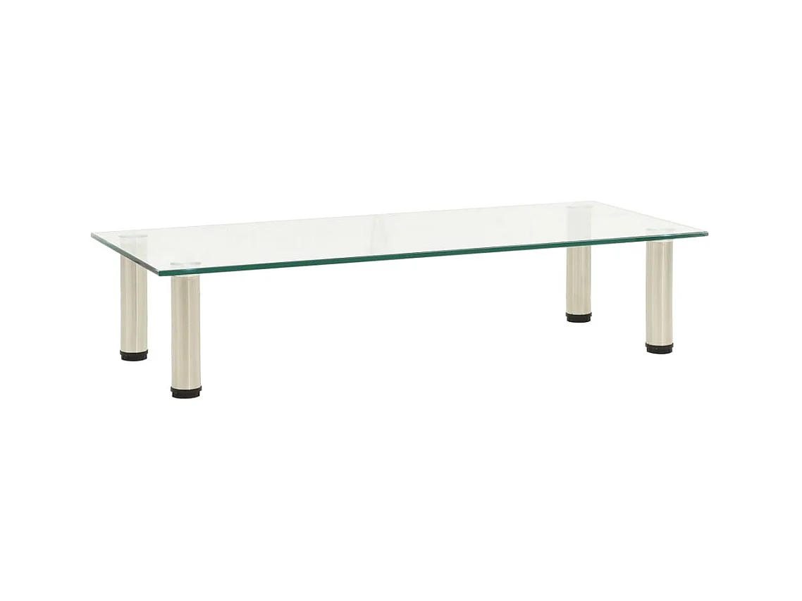 Meuble TV Transparent 80x35x17 cm Verre trempé